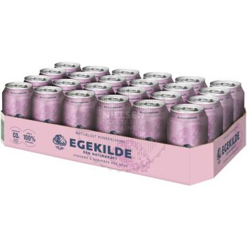  Eau minérale gazeuze Egekilde Framboise et rhubarbe boite 24 x 330 ml