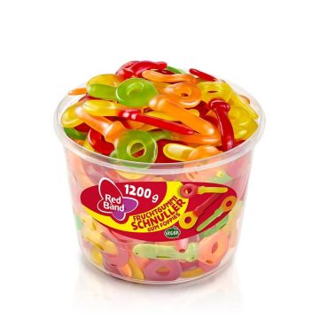 Red Band Fruchtgummi Schnuller 1200g tétines gélifiées extra longues à deux saveurs fruitées