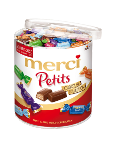 Merci Petits Chocolate Round Tin &ndash; assorted individually wrapped chocolates