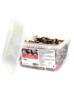 Toms Blandede Karameller 1000g assortiment de caramels emball&eacute;s cr&egrave;me r&eacute;glisse chocolat menthe