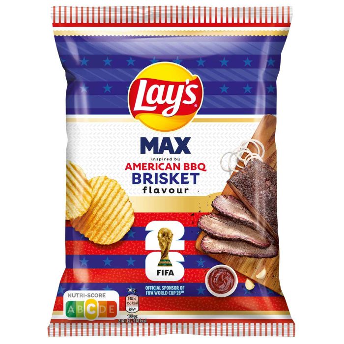 Lay's Max BBQ Brisket amerikansk stil