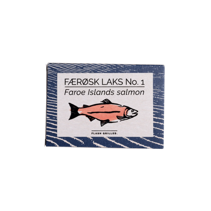 Tin of FANGST Faroe Salmon No. 1 in organic oil