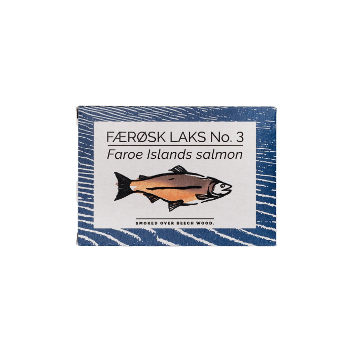 Tin of FANGST Faroe Salmon No. 3 in organic oil