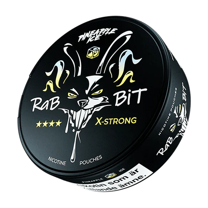 RABBIT Pineapple Ice Nicotine Pouches – slim nicotine pouches with tropical pineapple flavor and cooling ice sensation RABBIT Pineapple Ice Nicotine Pouches – slim nicotine pouches with tropical pineapple flavor and cooling ice sensation