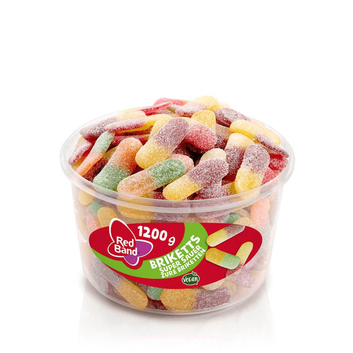 Red Band Briketts Super Sauer briquettes gélifiées super acidulées à deux saveurs