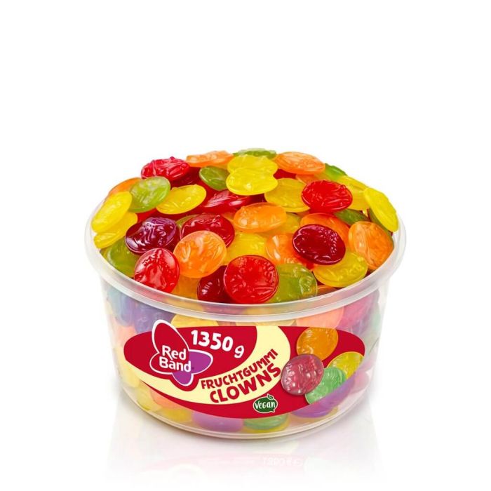 Red Band Fruchtgummi Clowns mini bonbons gélifiés en forme de clown au goût fruité Red Band Fruchtgummi Clowns mini bonbons gélifiés en forme de clown au goût fruité