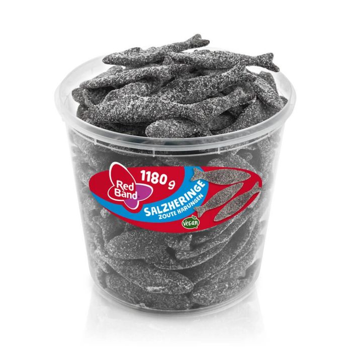Red Band Salzheringe 1180g sød-salte lakridssild med intens lakridssmag