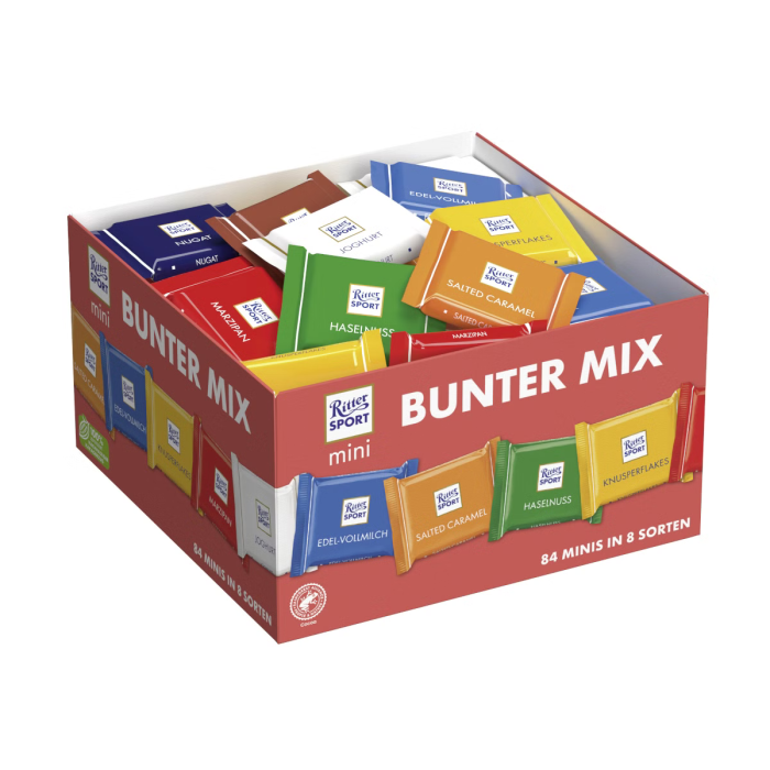 Ritter Sport Mini Display Chocolate Mix – assorted mini chocolates Ritter Sport Mini Display Chocolate Mix – assorted mini chocolates